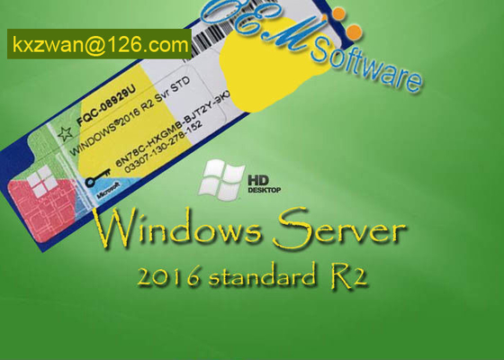เวอร์ชันเต็ม Windows Server 2016 คีย์มาตรฐาน French Oem Spanish Pack