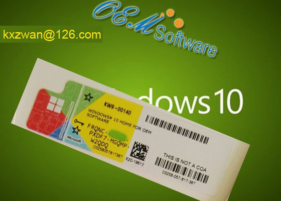 การเปิดใช้งานออนไลน์รหัสการขายปลีก Windows 10 Coa Sticker นำไปใช้กับพีซีแล็ปท็อป