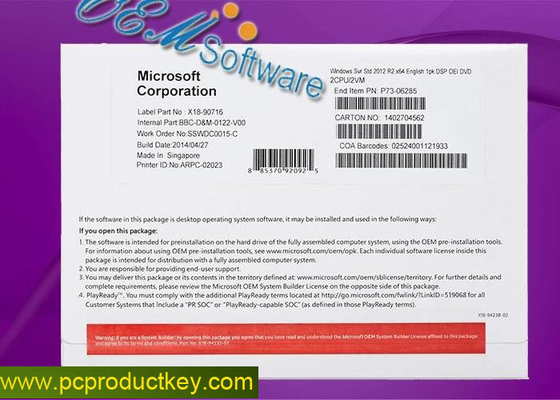 Economic Windows Server 2012 เวอร์ชัน 2019 แพคเกจคีย์สิทธิ์การใช้งานมาตรฐาน