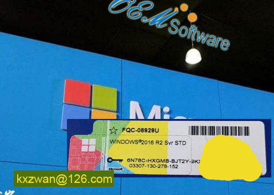 รหัสผลิตภัณฑ์โฮโลแกรม Coa Sticker อย่างเป็นทางการของ Windows Server 2016 R2