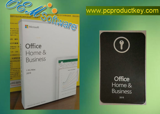 Retail Box Microsoft Office บ้านและธุรกิจ 2019 Product Key Dvd FPP